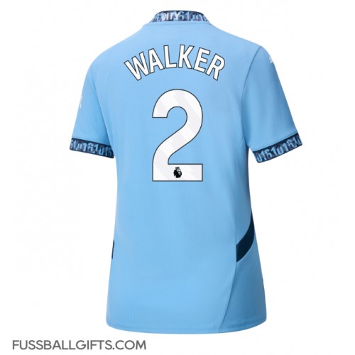 Manchester City Kyle Walker #2 Fußballbekleidung Heimtrikot Damen 2024-25 Kurzarm